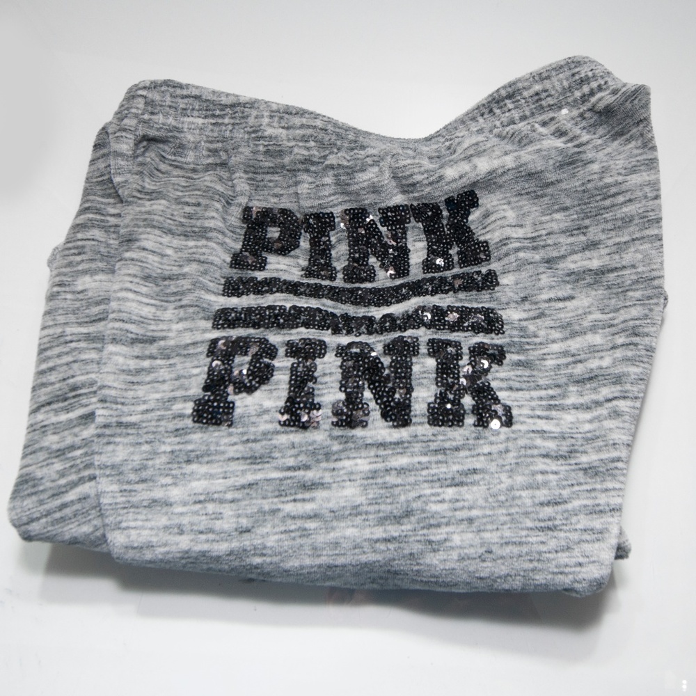 VS PINK Bling Velour Hoodie Sweats Pant Set 0600X - Picture 4 of 6